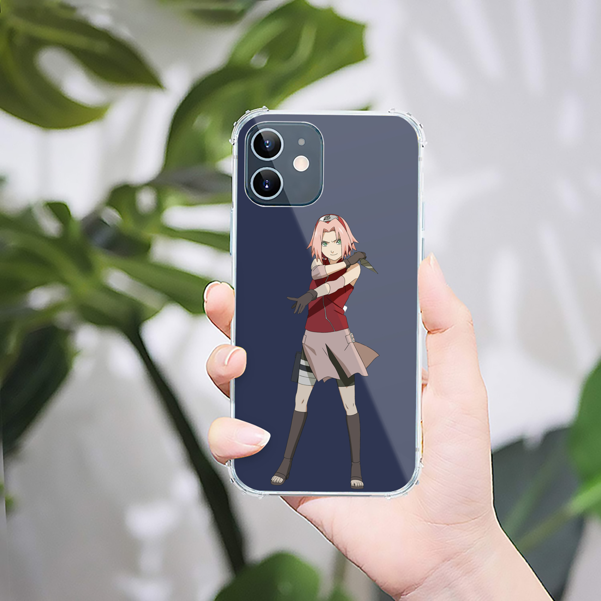 （画像用） NARUTO -ナルト- 春野サクラ Haruno Sakura 【iPhone 12シリーズ対応】透明スマホケース（クリアソフトケース）